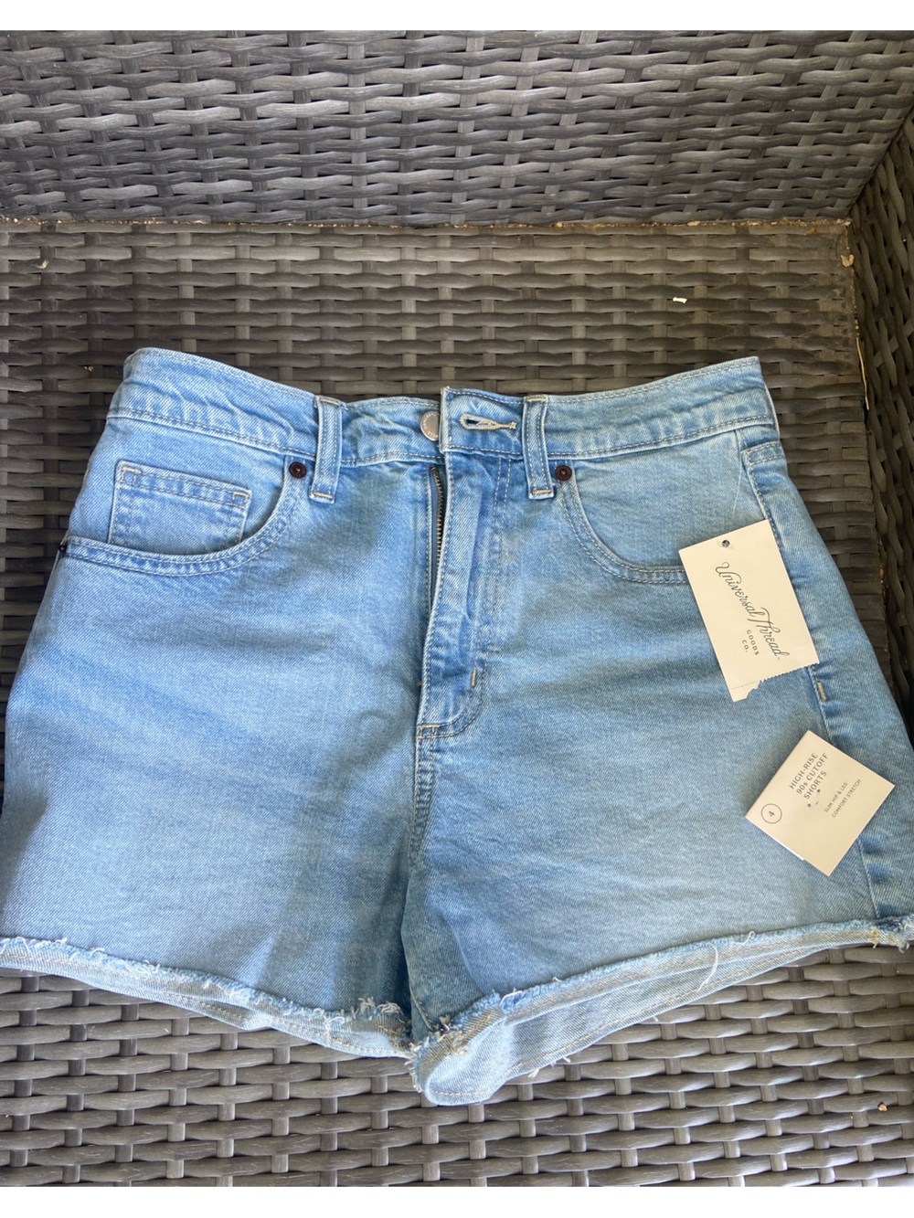 Light Wash Denim High-Rise 90s Cutoff Shorts